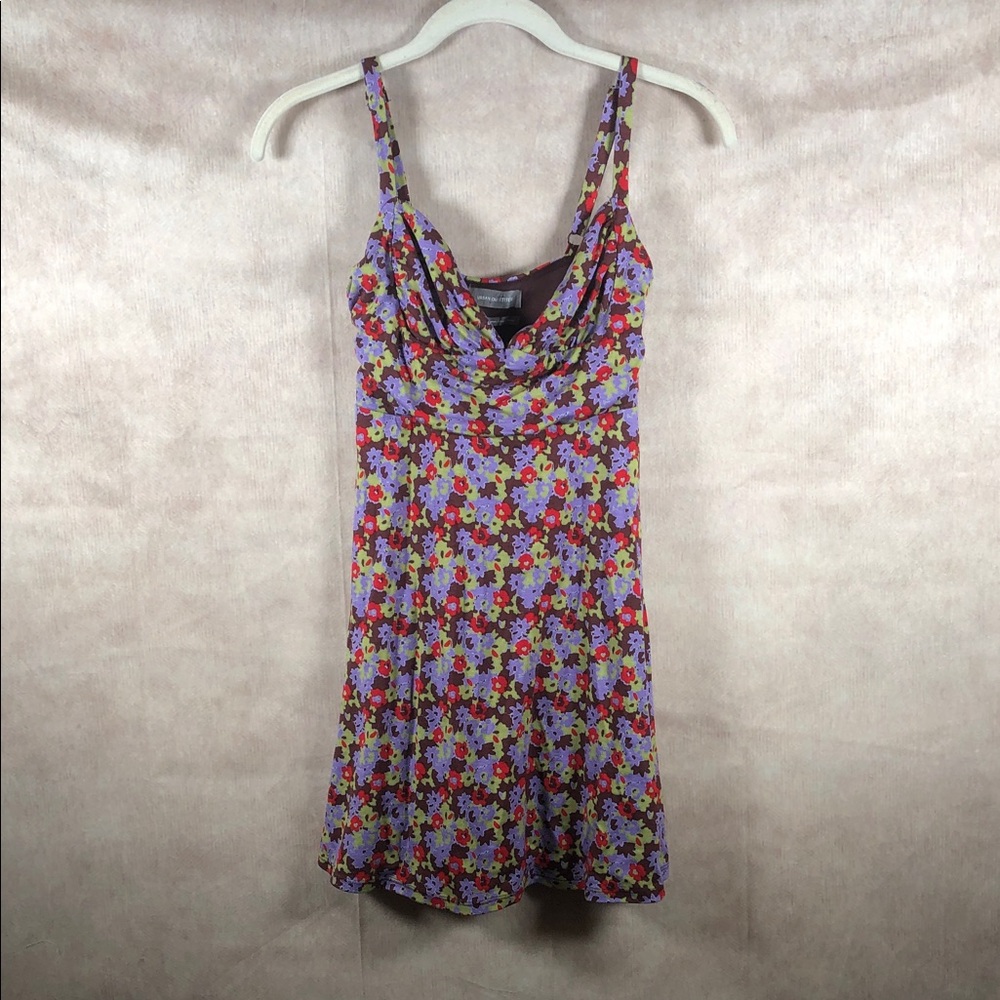 Urban Outfitters Y2K Babydoll Multicolor Floral Mini Dress